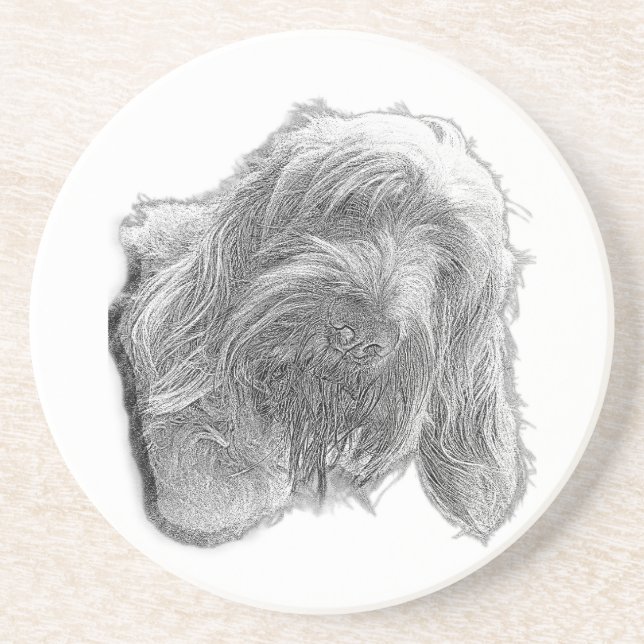 Spinone Stillness – Artisan Coaster Underlägg (Framsidan)