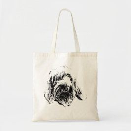 Spinone Tote Bag – Minimalist Dog Head Sketch Tygkasse