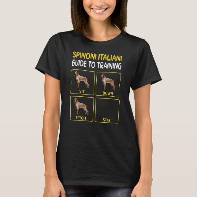 Spinoni Italiani Guide to Training Hund Obedience T Shirt (Framsida)