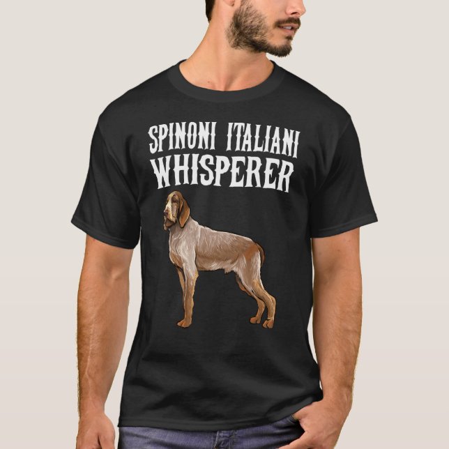 Spinoni Italiani Whisperer Hund T Shirt (Framsida)