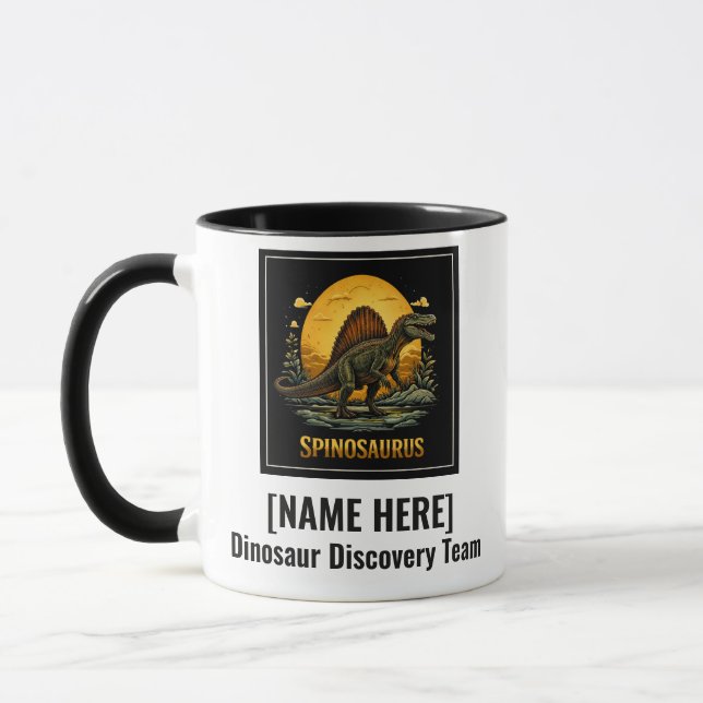 Spinosaurie Dinosaurie Prehistorisk Måne Mugg (Vänster)