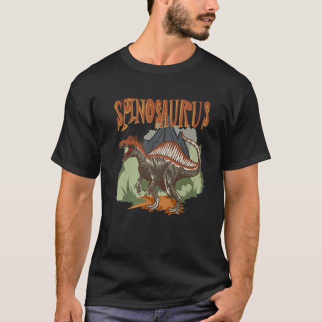 Spinosaurus  Dino  Dinosaur Identification T Shirt (Framsida)