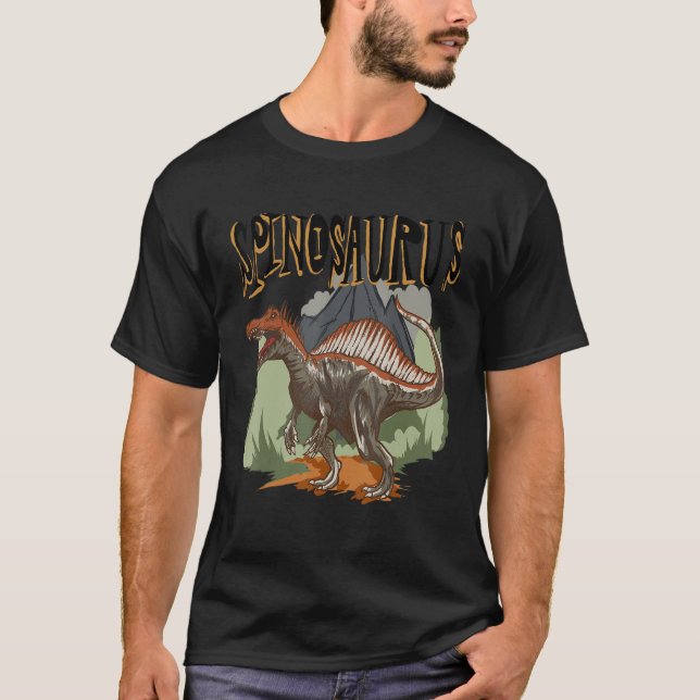 Spinosaurus Dino Dinosaur-identifiering T Shirt (Framsida)