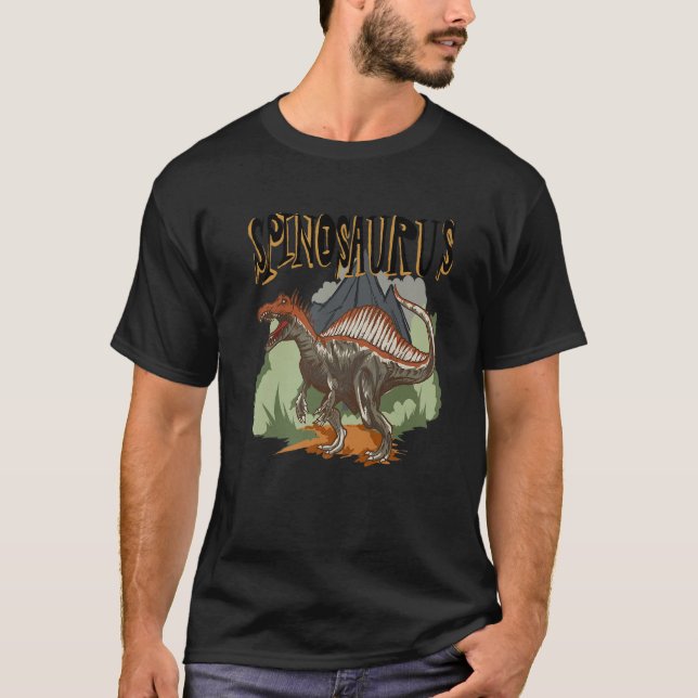 Spinosaurus  Dino  Dinosaurieidentifiering  1 T Shirt (Framsida)