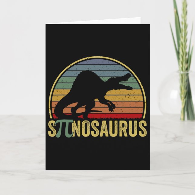 Spinosaurus - Dinosaur Pi-dagen Rollig Math Skämt  Kort (Framsida)