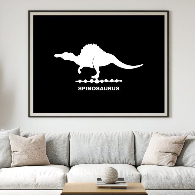 Spinosaurus dinosaur siluett affisch (Skapare uppladdad)