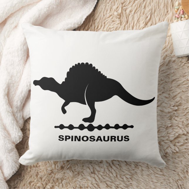 Spinosaurus dinosaur siluett kastkudde kudde (Filt)