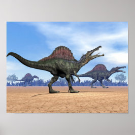 Spinosaurus dinosaurs promenad - 3D-rendering Poster