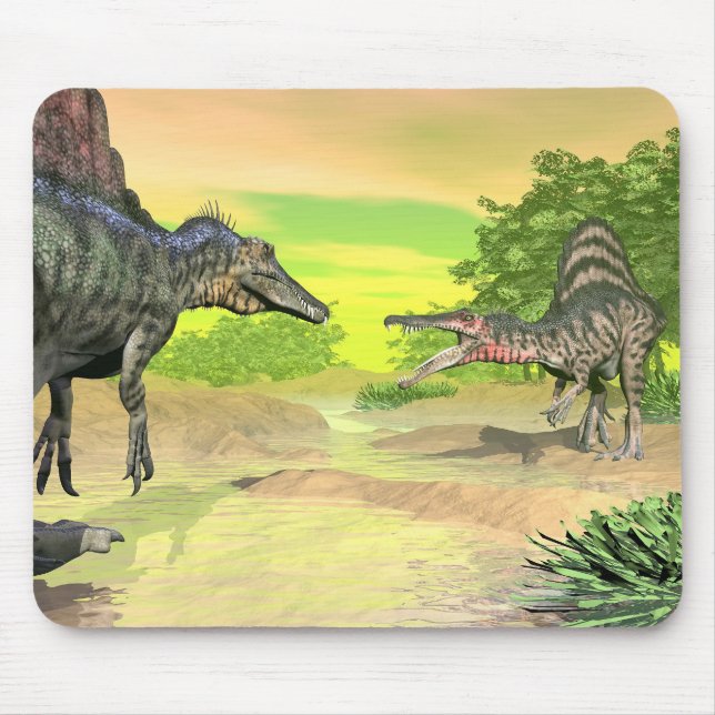 Spinosaurus dinosaursslagsmål - 3D framför Musmatta (Framsidan)
