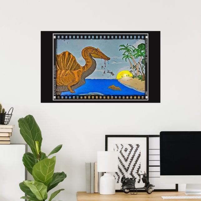 Spinosaurus Filmrulle Dinosaurie Arkivposter Poster (Hemmakontoret)
