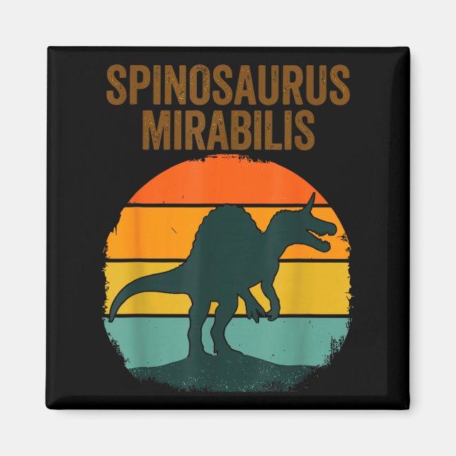 Spinosaurus mirabilis behornad ny dinosaurieart magnet (Framsidan)