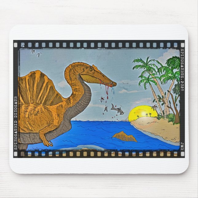 Spinosaurus Mouse pad cretaceous beach Film Strip Musmatta (Framsidan)