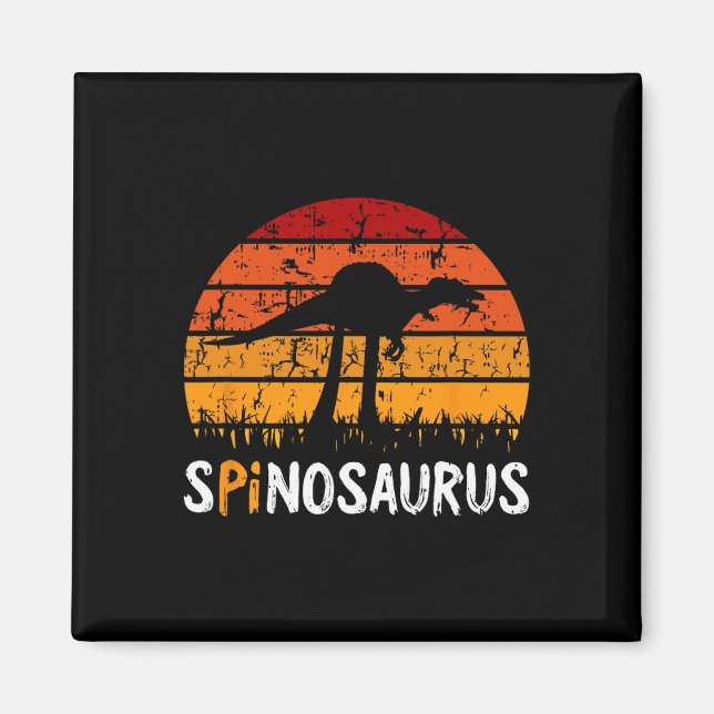 Spinosaurus pi Day Retro Math Symbols Teacher Stud Magnet (Framsidan)