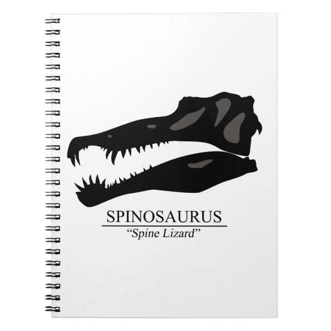 Spinosaurus Skull Anteckningsbok Med Spiral (Framsidan)
