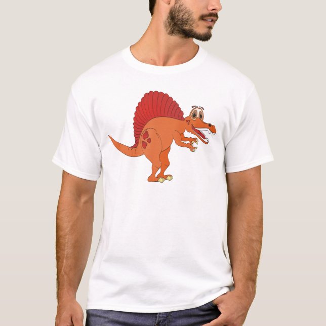 Spinosaurus-Tecknad T Shirt (Framsida)