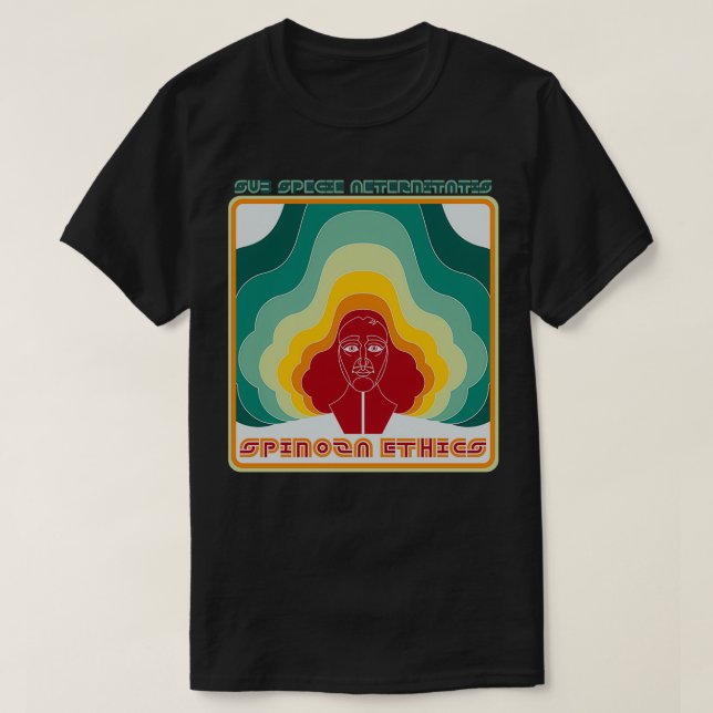 Spinoza Ethics Sub Specie Aeternitatis T Shirt (Design framsida)