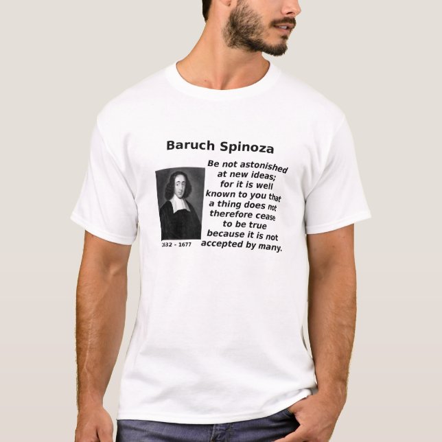 Spinoza på nya idéer tee shirt (Framsida)