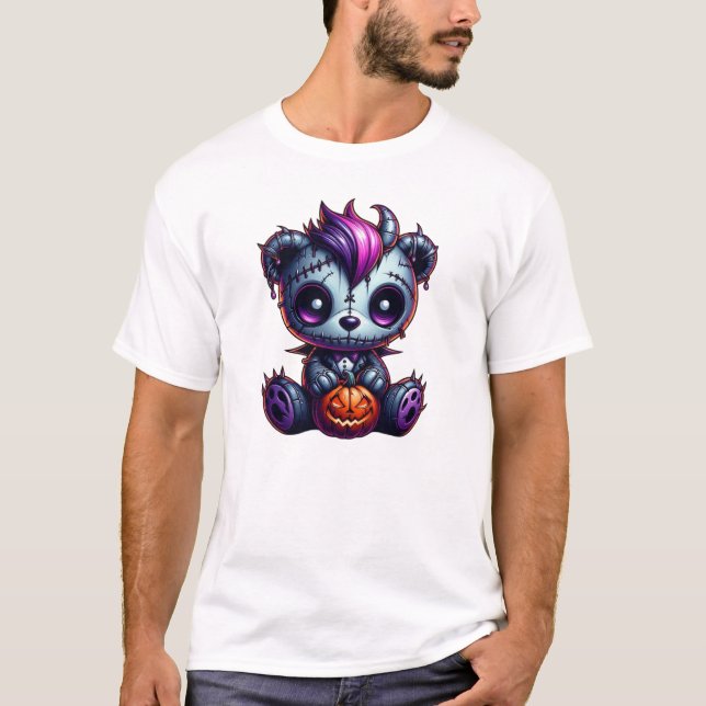 Spintling Skeleton Teddy T Shirt (Framsida)