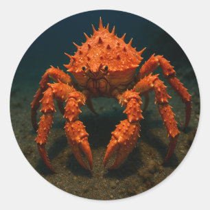Spiny Kung Crab Runt Klistermärke