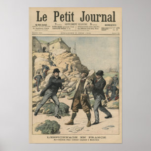 Spionage in Frankrike Arrest av en engelsk överste Poster