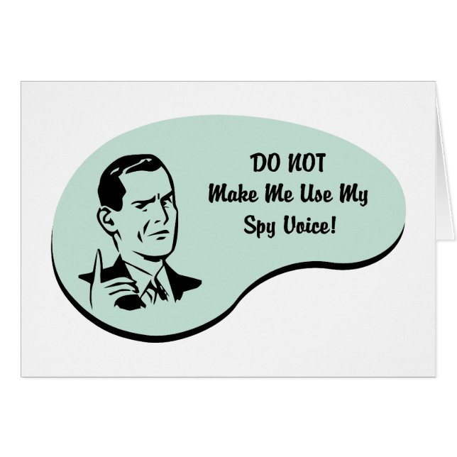 Spionen uttrycker hälsningskort (Framsidan Horizontal)