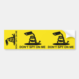 Spionera inte på mig den Gadsden flagga Bildekal