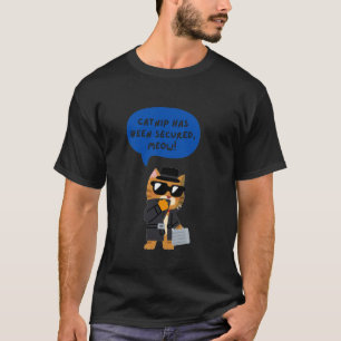 Spionkattekartongrafisk t-shirt