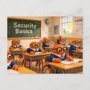 Spionkrabba Klassrum Lärande Viktig Säkerhet Bas Vykort