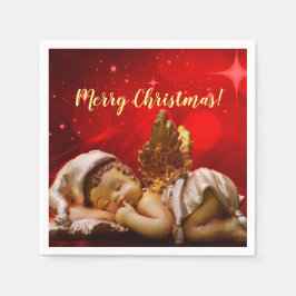 Spipande Angel Baby Jesus jul Pappersservett