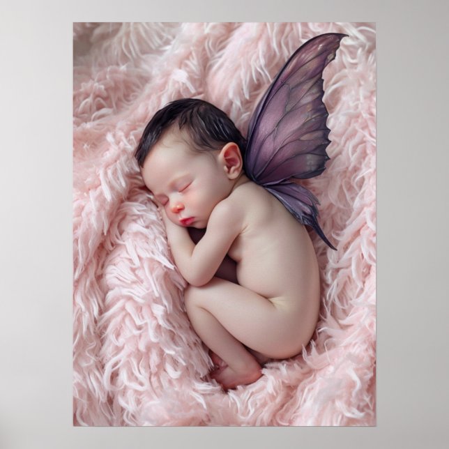 Spipande Baby Fairy Nursery Art Poster (Framsidan)