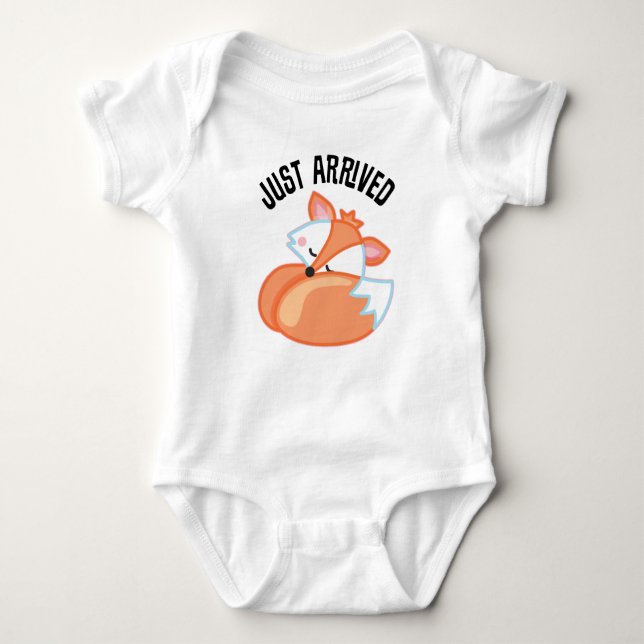 Spipande Baby Fox Spädbarn T-shirt (Framsida)