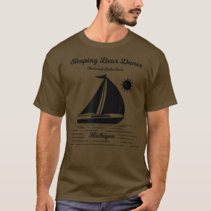 Spipande Bear Dunes Michigan Sailboat T Shirt