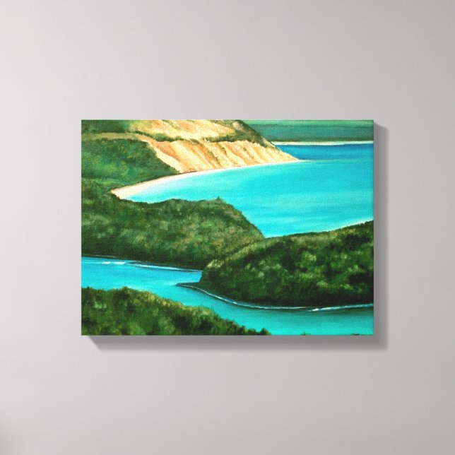 Spipande Bear Dunes - Michigan Wrapped Canvas (Framsida)