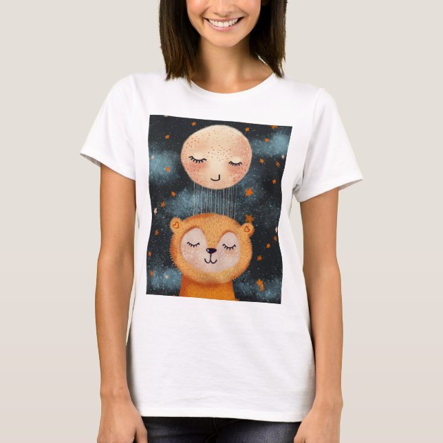 Spipande Björn i fredlig dröm T Shirt (Framsida)