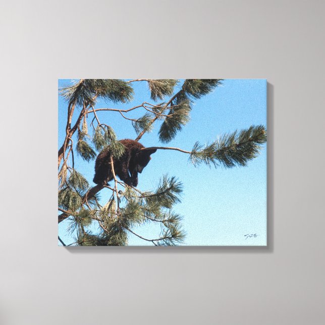 Spipande Björn Unge Canvastryck (Framsida)