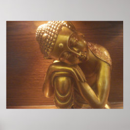Spipande Buddha-staty Poster