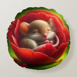 Spipande Cute Mouse Rund Kudde