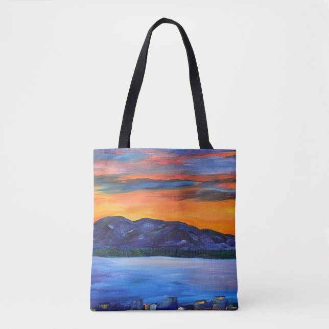 Spipande Dam & Fireweed Tote Tygkasse (Framsida)
