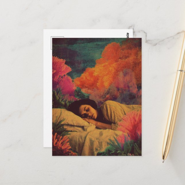 Spipande Dam under havsbaserade surreala blandade  Vykort (Fram/Back In Situ)