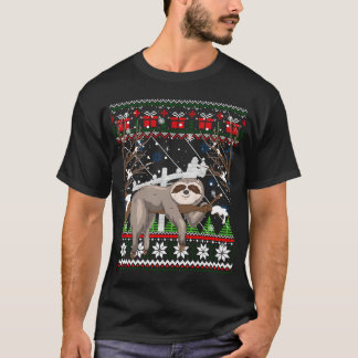 Spipande djurgåvor Vinter Sloth T Shirt