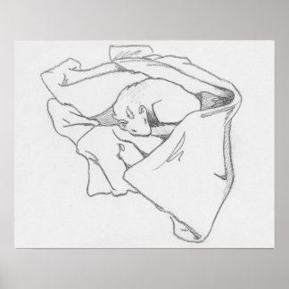 "Spipande drake" Ferret Teckning Poster