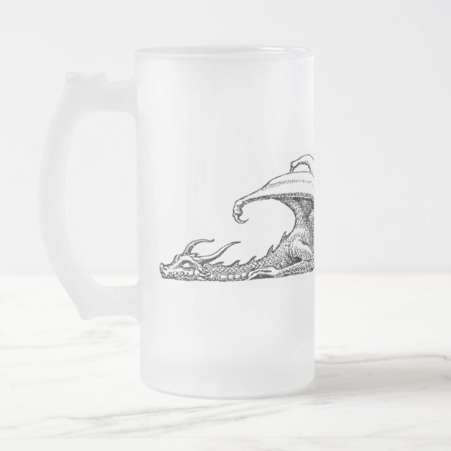 Spipande drake Frostat Glass Mugg (Vänster)