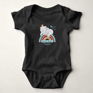 Spipande elefant på Rainbow Personlig T Shirt