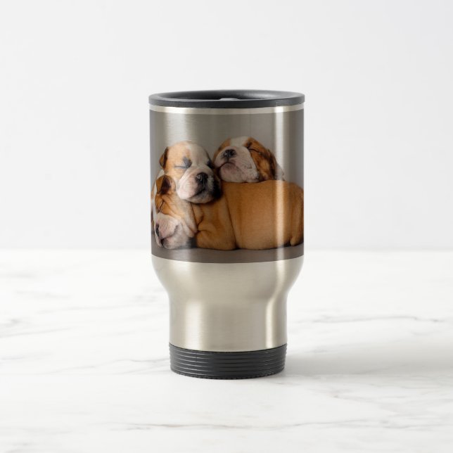 Spipande engelsk bulldog resemugg (Center)