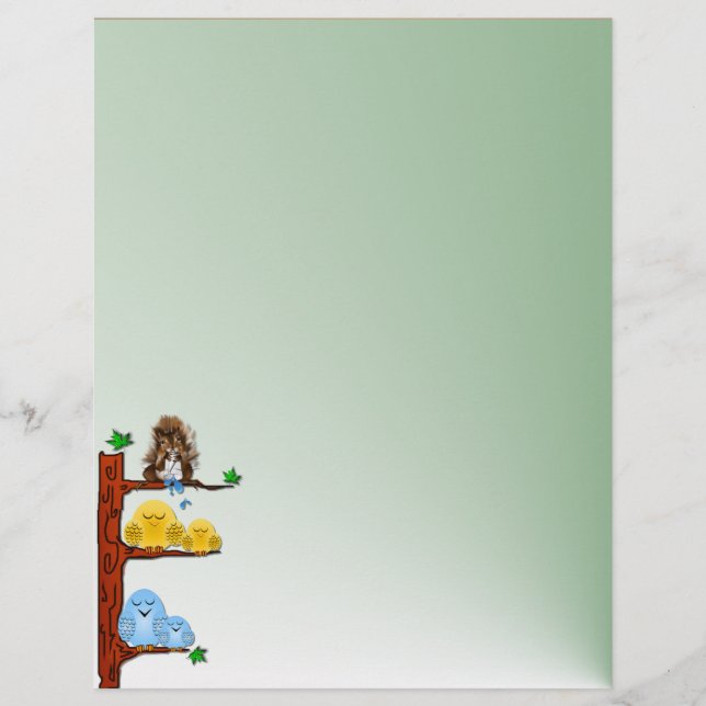 Spipande fåglar Letterhead (Framsida)