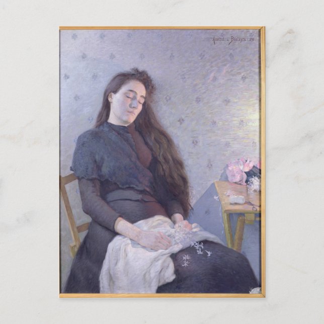 Spipande Flower Girl, 1892 Vykort (Framsida)