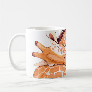 Spipande Giraffe: Gentle Watercolor Kaffemugg