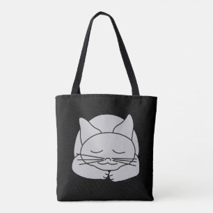 Spipande Grått Cat Tygkasse