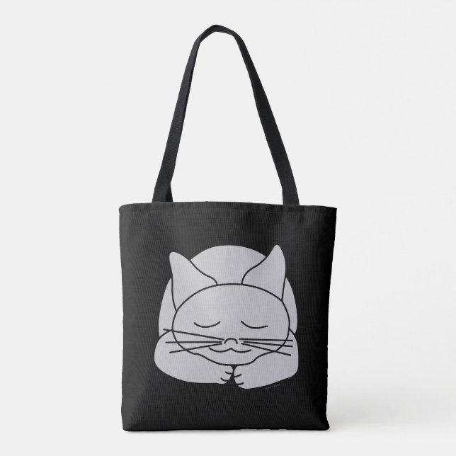 Spipande Grått Cat Tygkasse (Baksida)