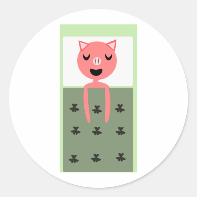 Spipande Gris Runt Klistermärke (Framsida)